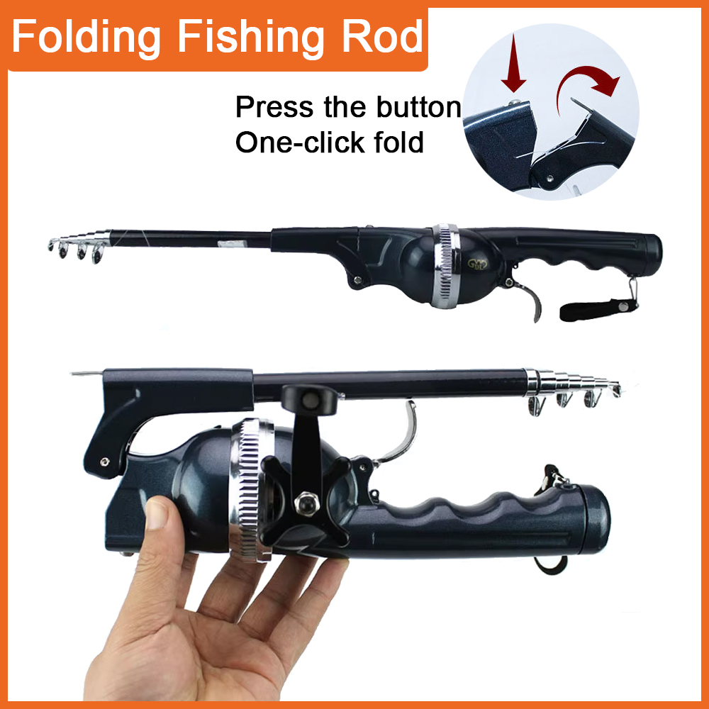 Ice Fishing Line - 134cm Folding Fishing Lure Rod Portable