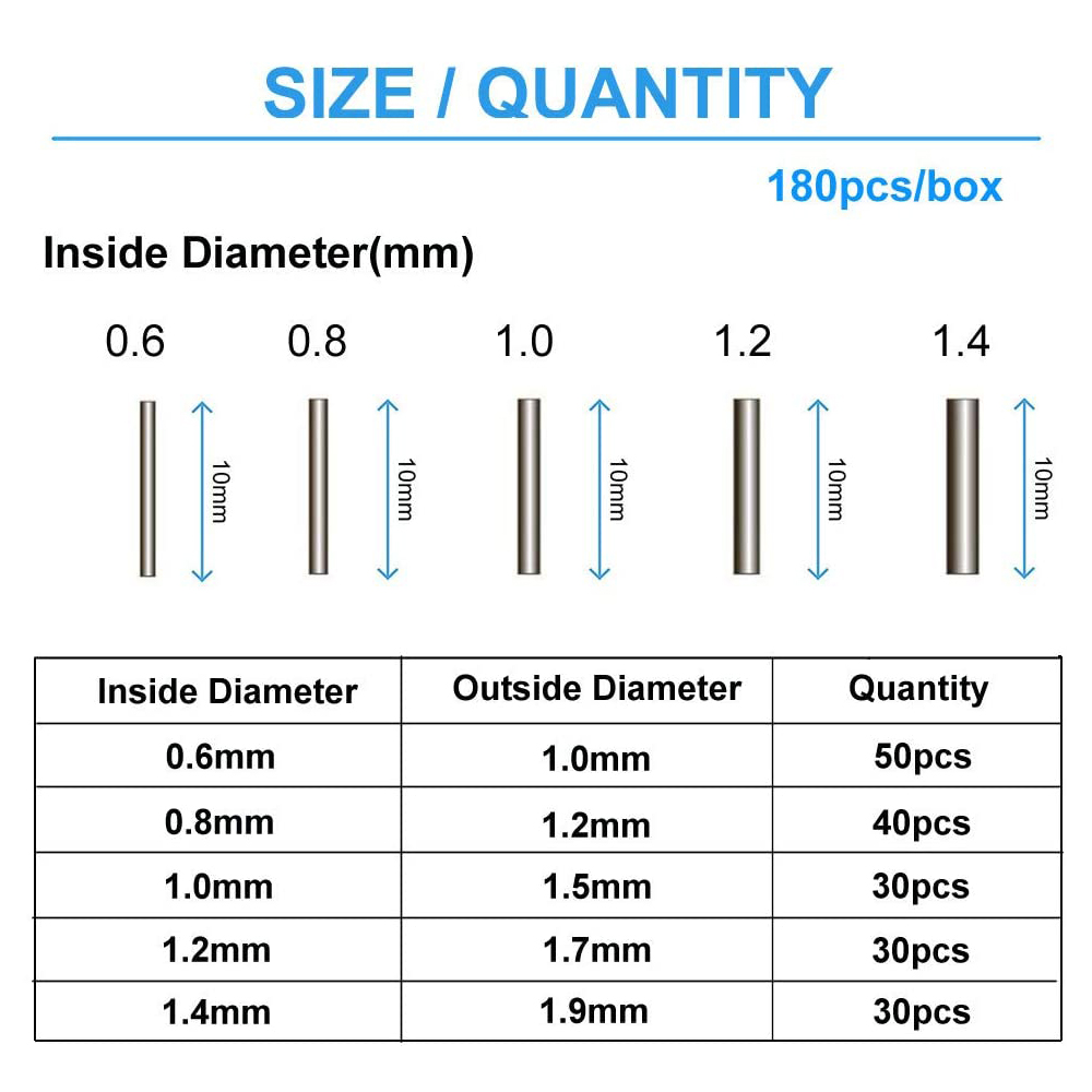 180Pcs/Box 0.6mm-1.4mm Copper  - огляд і ціна Fishing Line Box